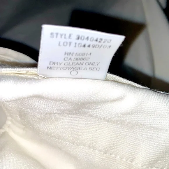 THEORY WHITE WIDE HEM COTTON/LYCRA PANTS SZ 4